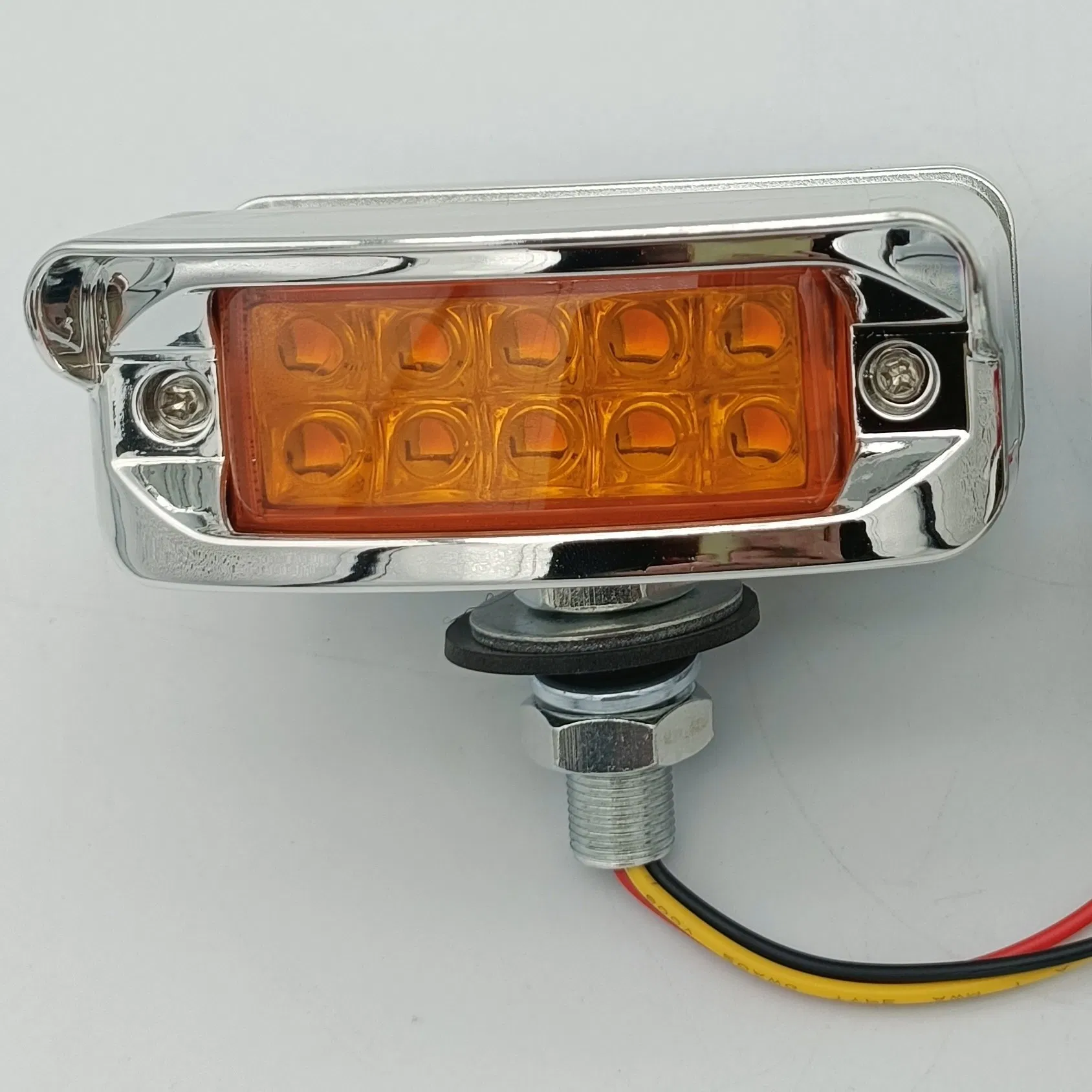 Lanterna Estroboscópica LED Vermelha Âmbar Dupla Face Luz Automotiva Universal para Caminhão