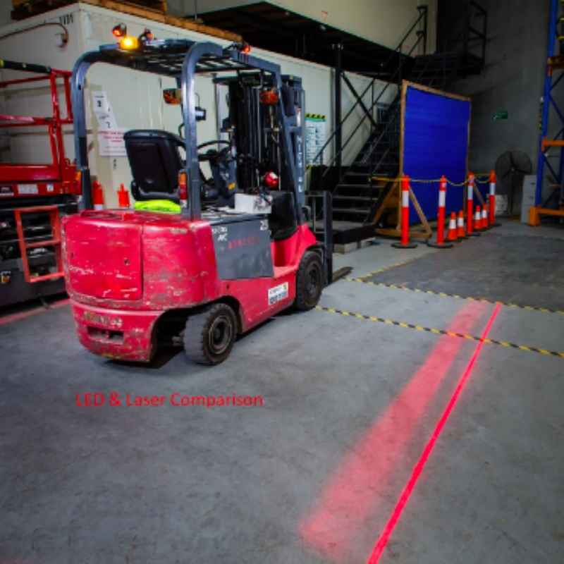 Luz de advertência de marcação de piso de linha de segurança a laser para empilhadeira Crown no hub de carga