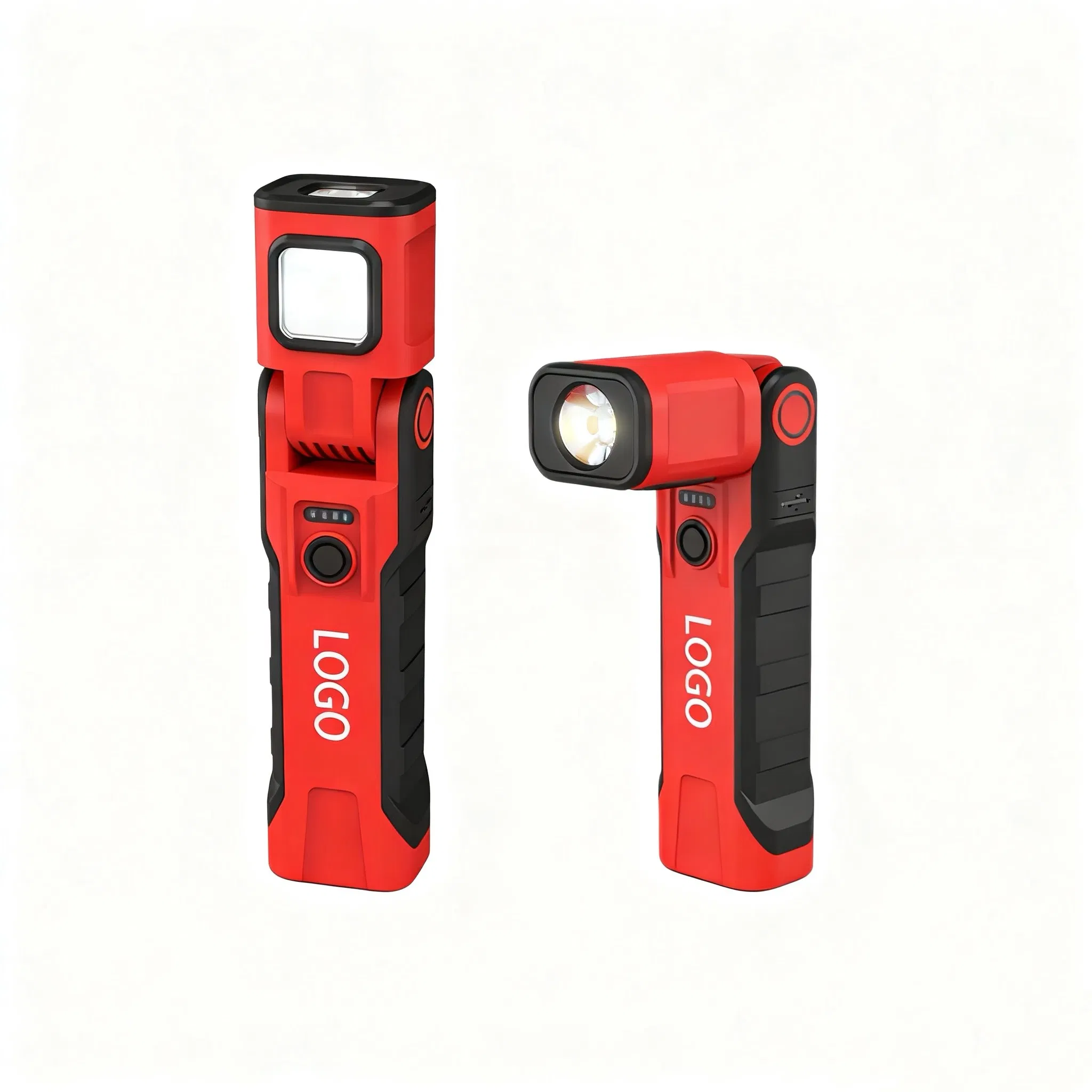 Lanterna de Inspeção LED Portátil com Fonte de Luz Dupla Multifuncional 90° com Display Digital Rotativo e Ímã para Manutenção de Equipamentos de Reparação de Carros