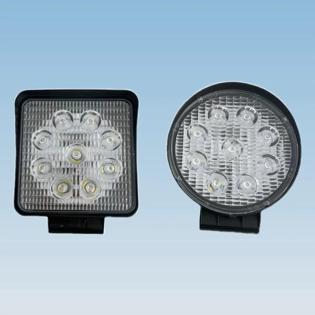 27W Luzes de Trabalho LED Amarelas e Brancas para Motocicletas Adequadas para Veículos Agrícolas
