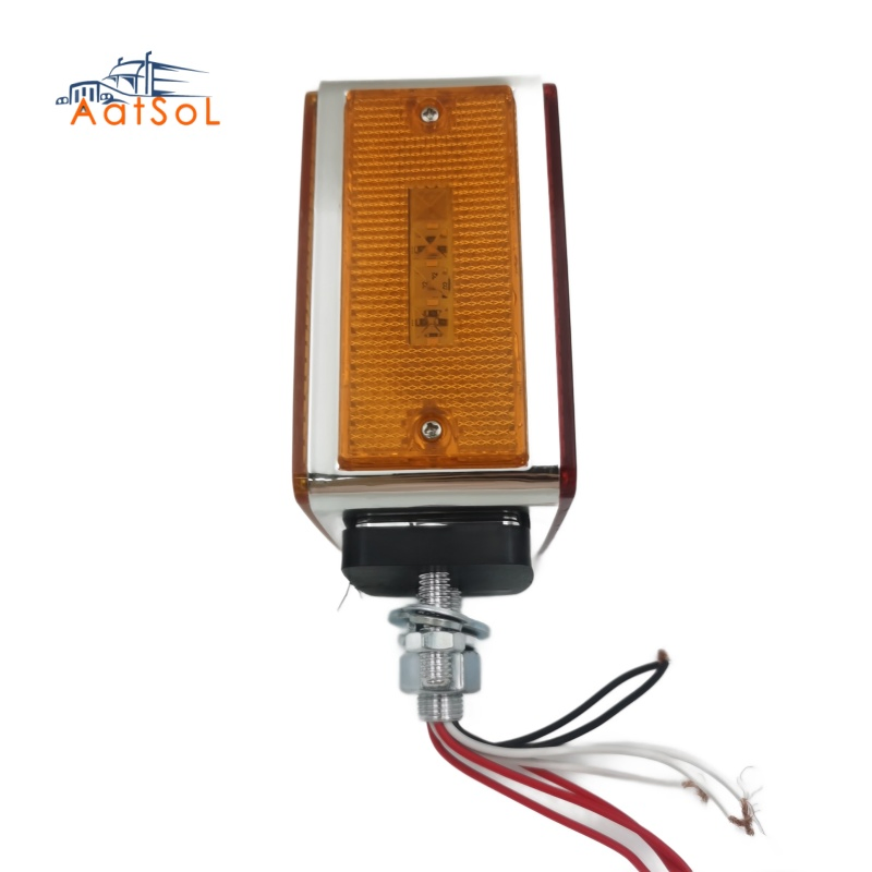 Luz de Marcador Lateral Quadrada Dupla Universal para Caminhão Trailers Personalizada 12-24V Luz LED de Advertência