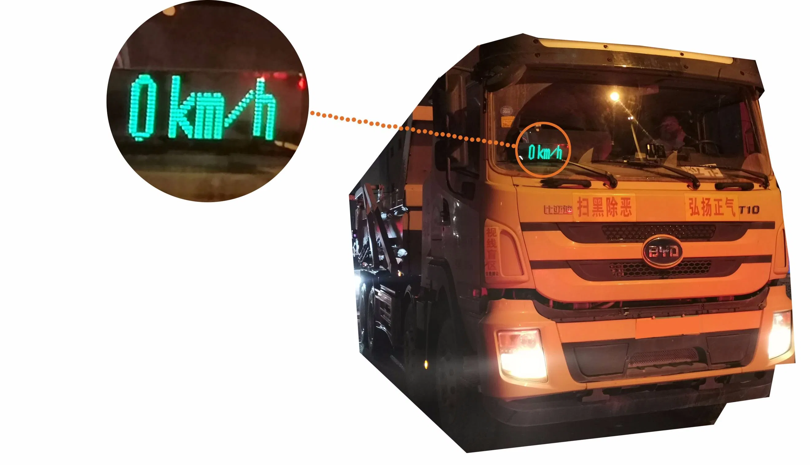 Exibição LED da Janela Frontal do Caminhão Basculante/ Caminhão de Entulho