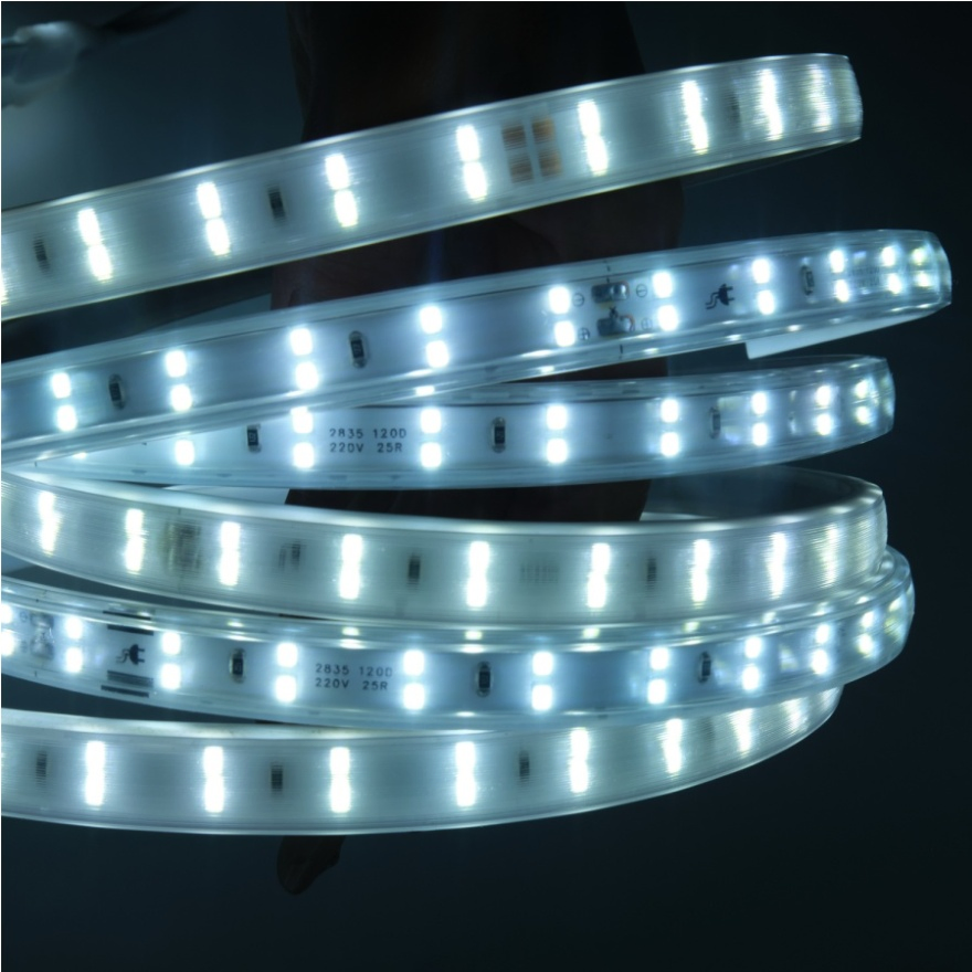 SMD2835 Luz de Decoração Automotiva com Iluminação Lateral 120LED 11mm 240V Fita LED Flexível de Dupla Linha Cortável