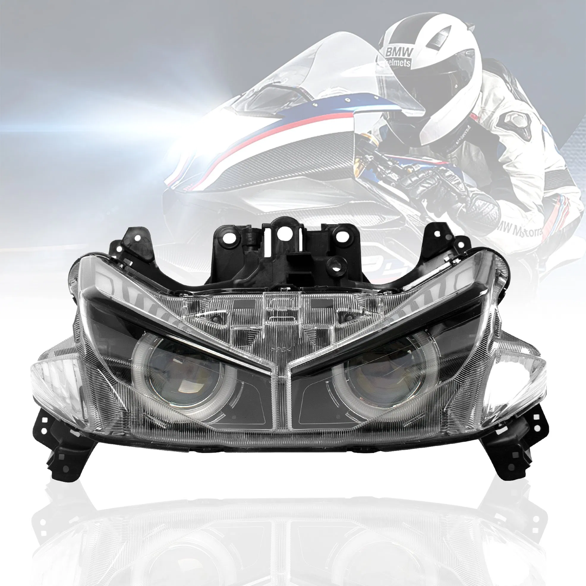Sistema de Iluminação Automotiva com Farol Forte de Design de Pupila de Corrida com Sinalizador LED para YAMAHA Nvx Aerox 155