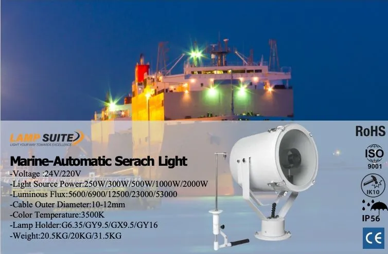 Lanterna de Navegação de Aço Inoxidável LED para Busca Marinha
