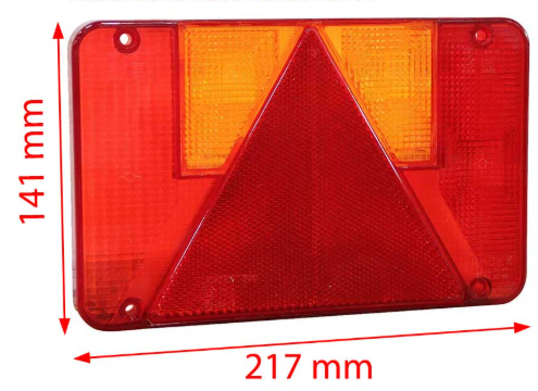 Luz de Sinalização Traseira LED Atacadista - Lâmpada Retangular para Veículo Comercial