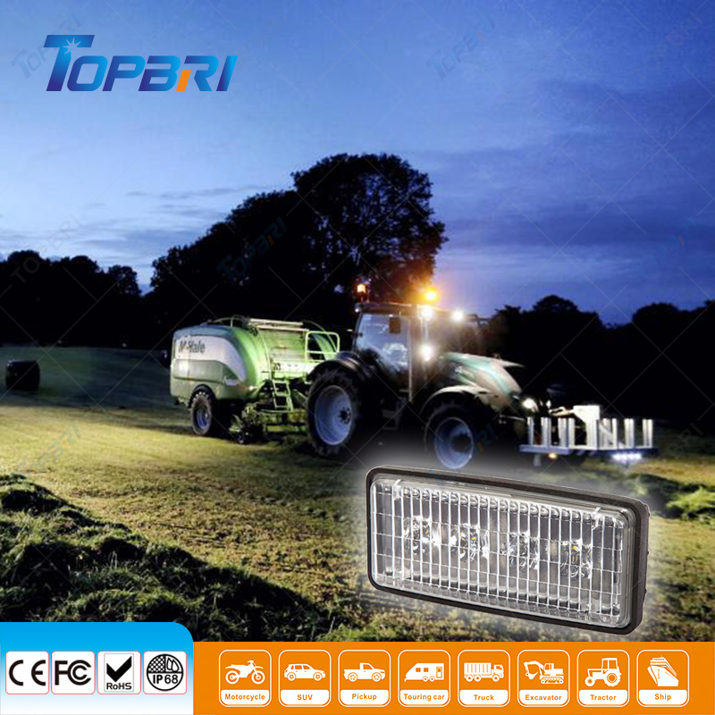 Luz de Trabalho LED CREE Quadrada 12W para Veículos Agrícolas