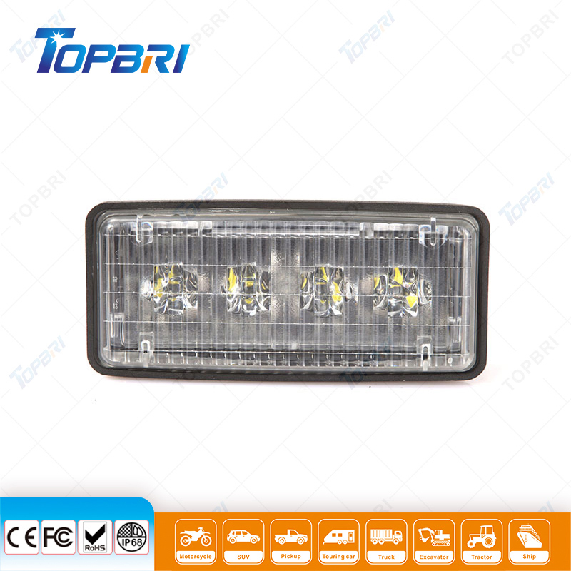 Luz de Trabalho LED CREE Quadrada 12W para Veículos Agrícolas