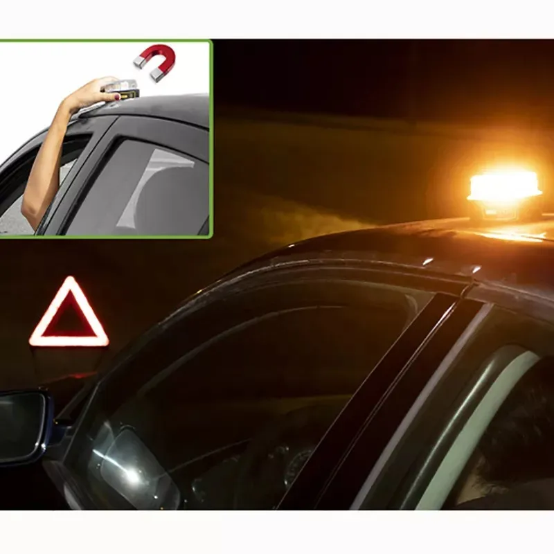 Sinalizadores de Emergência LED Magnéticos Rotativos para Carro Luzes de Advertência em Disco Luzes Veiculares