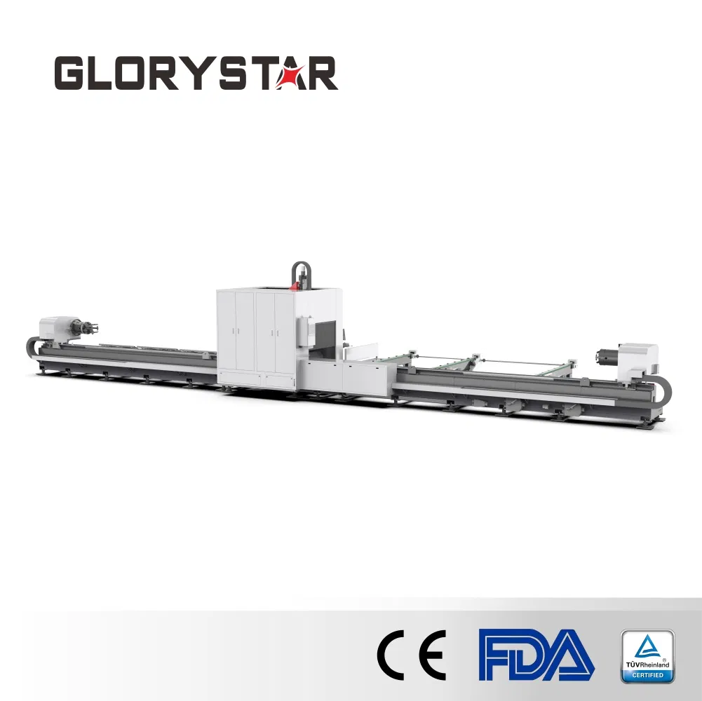 Sistema de Corte Automático de Precisão Glorystar Laser com Carregamento Automático Zero de Material Residual para Tubos
