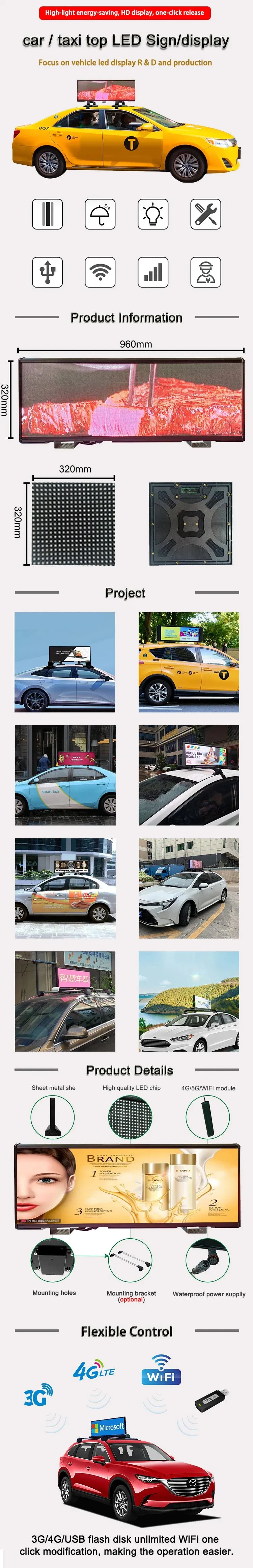Ecrã LED P2.5 Publicidade Carro