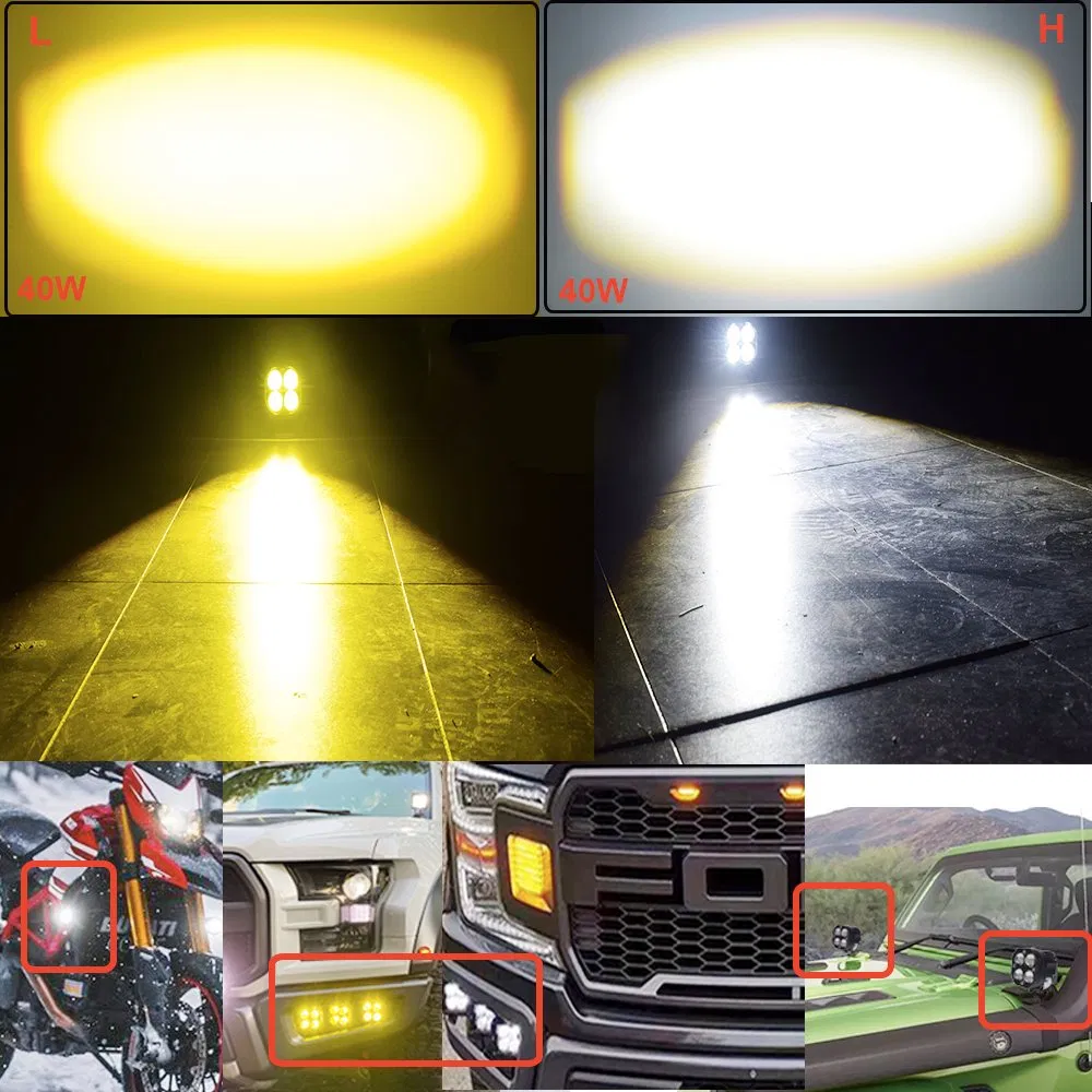 Luz de Trabalho LED Atacadista 40W 12V/24V Lâmpada de Trabalho LED para Ônibus, Veículos Off-Road 4X4 3inch Luz de Trabalho Super Brilhante e à Prova d'Água