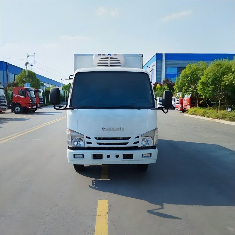 4X2 Caminhão Refrigerado Isuz U 20 Tonelada Cabine Dupla Van Isolada para Transporte de Alimentos, Refrigerador, Congelado, Cadeia Fria, Logística, Transporte de Carne Fresca