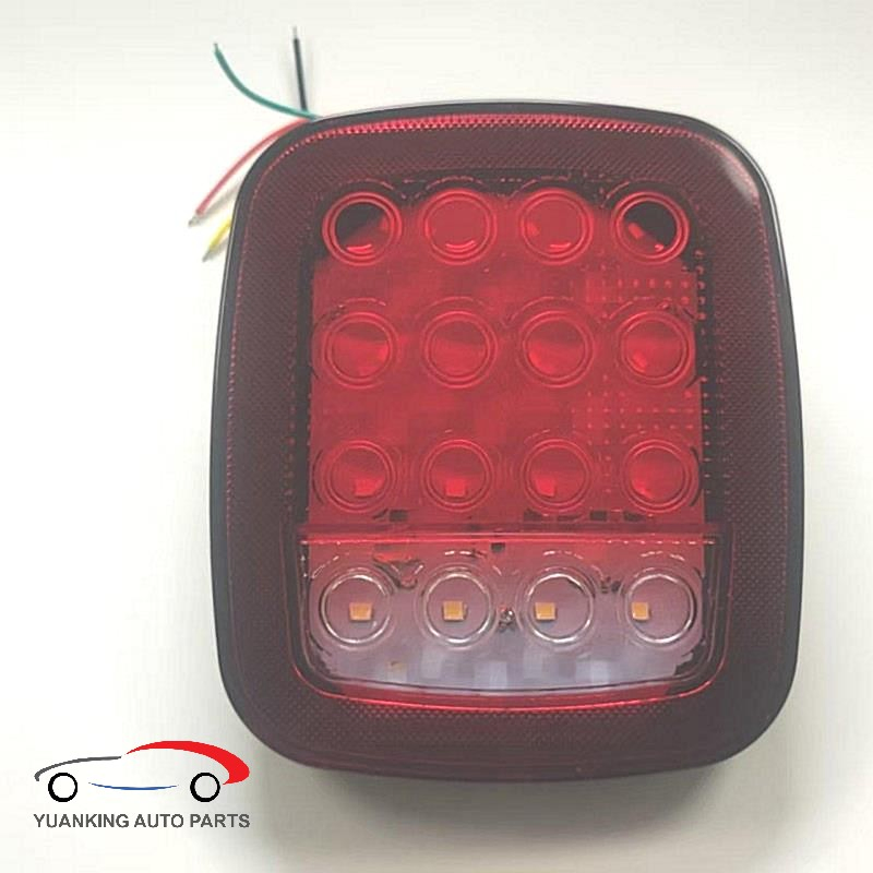 Sistema Avançado de Iluminação para Reboque com Luzes de Caminhão em Combinação Quadrada de Dezesseis LEDs