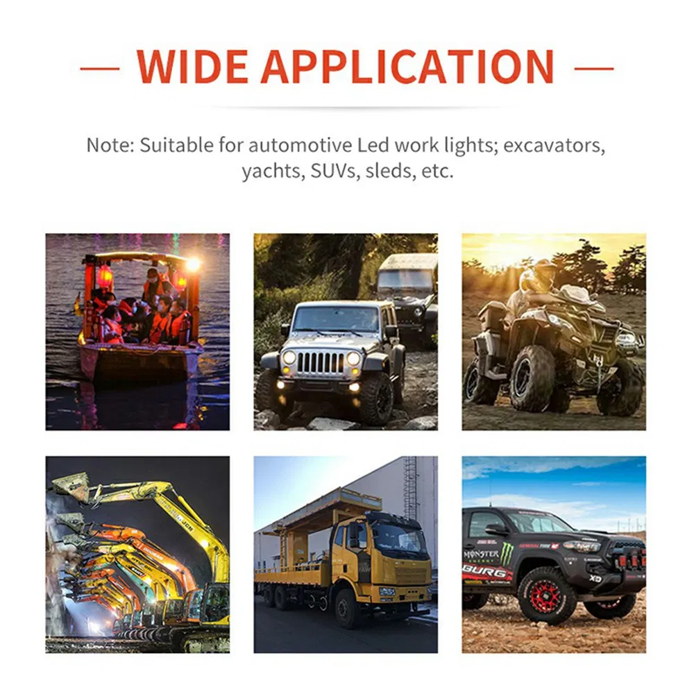 D1-1 3 Luz de Trabalho LED Quadrada de 1 Polegada, 40W Lâmpada de Neblina para Carro, para Veículo Off Road Luz de Parachoque Frontal