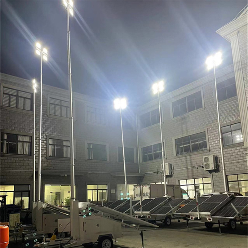 Sistema de Iluminação Móvel Solar de LED de Alto Desempenho 150W