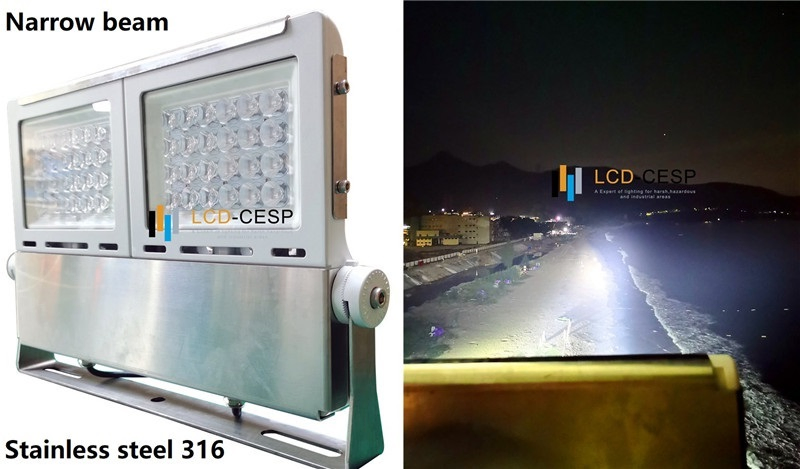 Iluminação de Barco de Pesca LED 500W Luz de Busca Pan e Tilt para Navegação e Mar