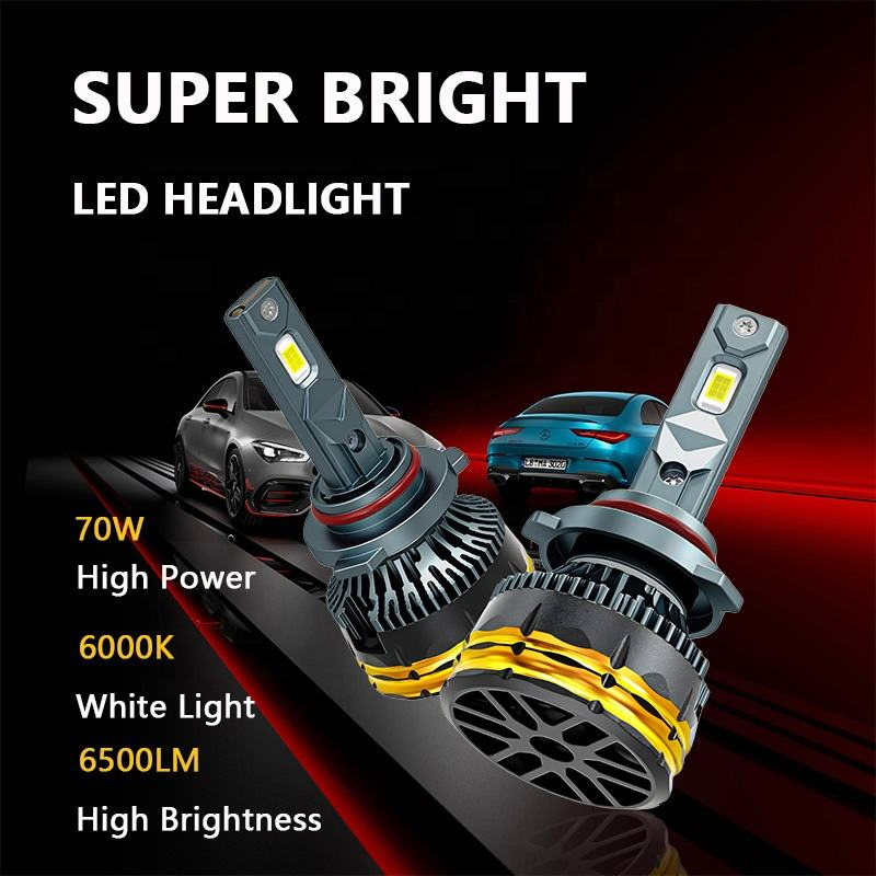 Lâmpadas LED de Alta Potência 6500lm 6000K Inteligentes 120W H1 H3 9012 H11 9005 9006 Tubo de Cobre Farol LED Automotivo