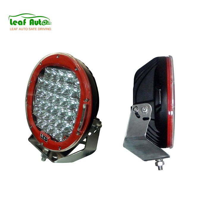 Luz LED 12V 24V Luz Redonda Offroad para Jeep Caminhão Veículo Vermelho/Preto 4X4 Acessórios 9inch 96W Luz de Direção LED