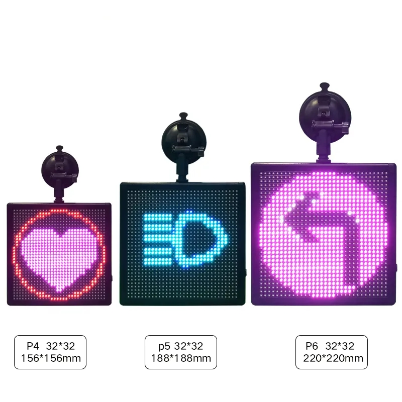 Mensagem de Publicidade em Placa de Carro com Tela LED em Movimento