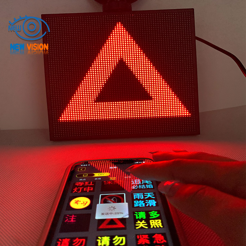 Tela de Mini LED para Carro, Display LED para Janela Traseira do Carro, Tela de Sinalização LED Controlada por APP