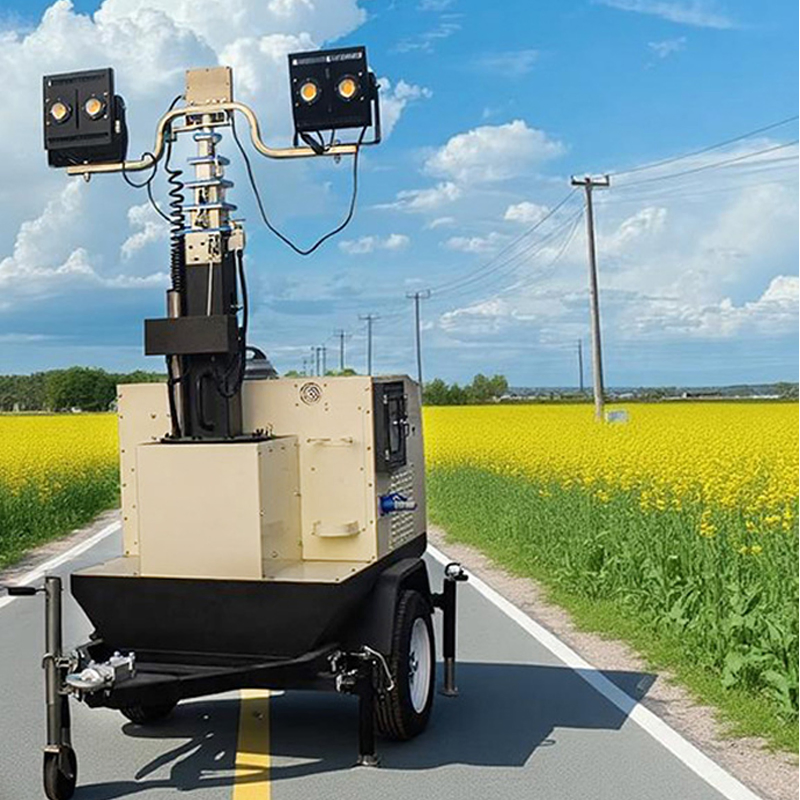 Veículo Móvel de Iluminação Elevatória para Resgate de Emergência ao Ar Livre Unidade de Iluminação Solar Alimentada