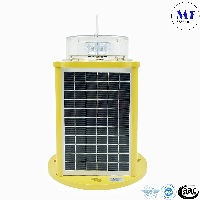 Preço de Fábrica Luz de Advertência Solar para Aviação Marinha Luz de Navegação Solar com IP67 Bateria de Lítio para Farol Guindastes Marítimos Aeronaves Obstrução