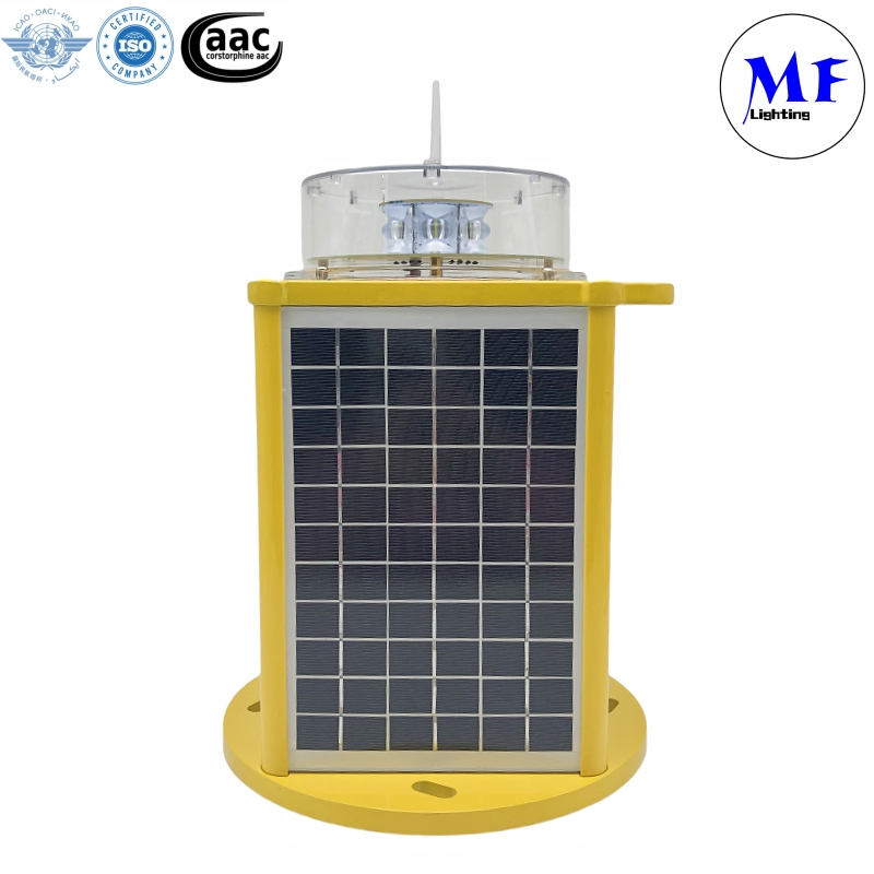 Preço de Fábrica Luz de Advertência Solar para Aviação Marinha Luz de Navegação Solar com IP67 Bateria de Lítio para Farol Guindastes Marítimos Aeronaves Obstrução