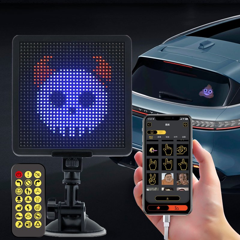 Painel de Controle APP Tela Digital LED de Expressão Pixel para Janela Traseira do Carro