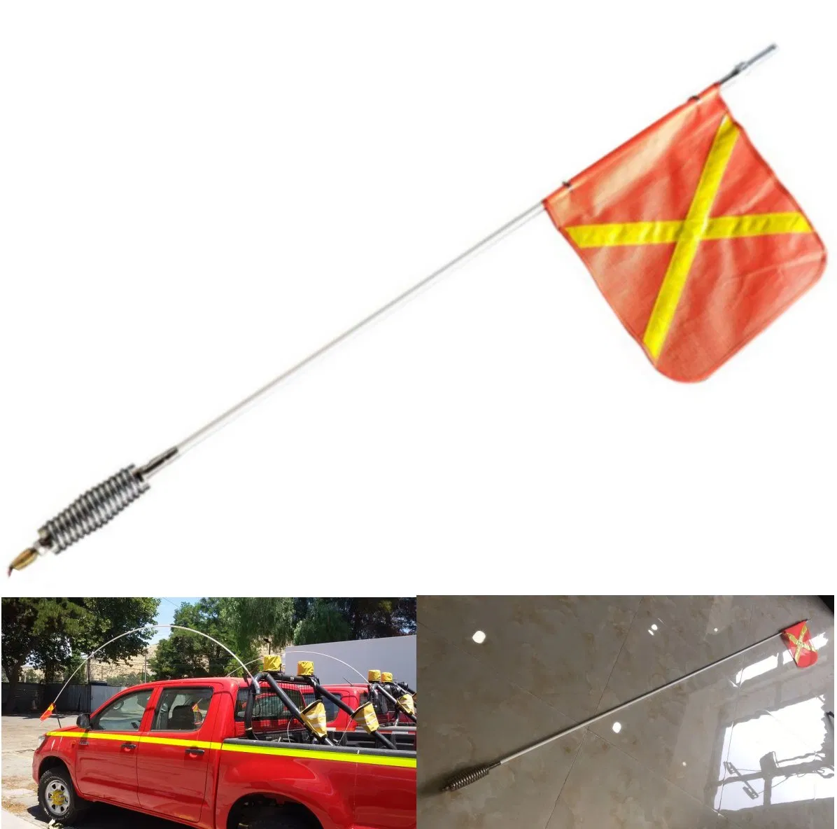 Segurança na Mineração Caminhão de Coleta Veículo Off-Road Bandeira de Aviso Luz de Poste
