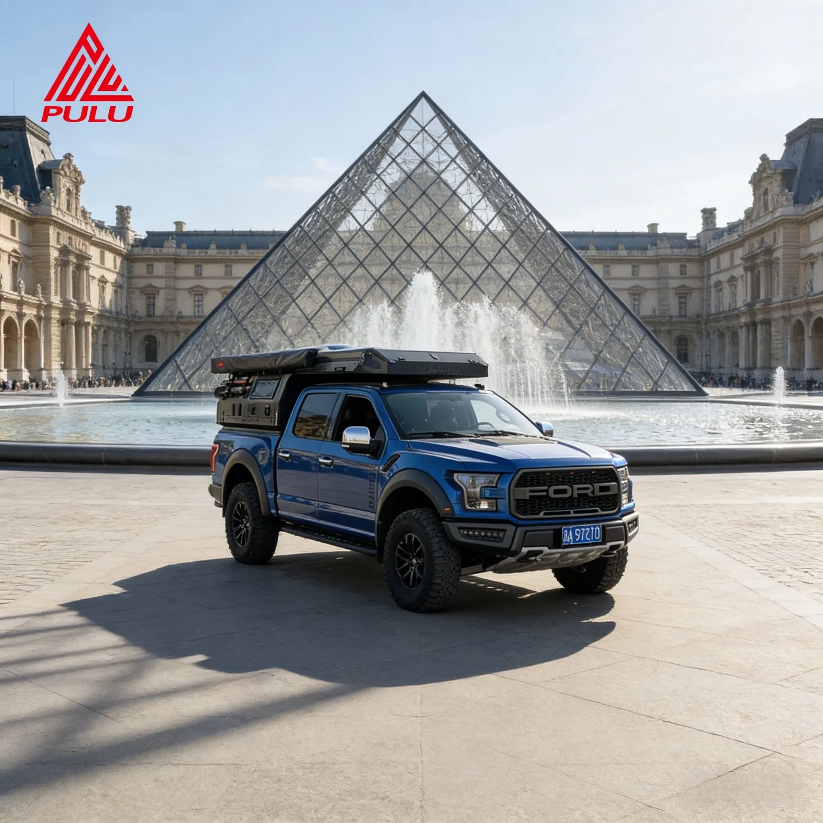 4X4 Trailer de Camping, Veículo de Camping em Alumínio para Pickup, Veículo de Camping com Cama Elevatória