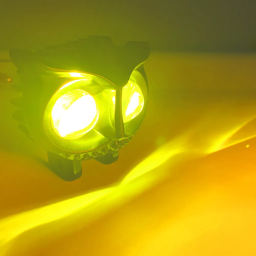 Sistema de Iluminação de Farol Mini para Motocicleta com Lente Protetora LED Spot Dual Color Branco Amarelo