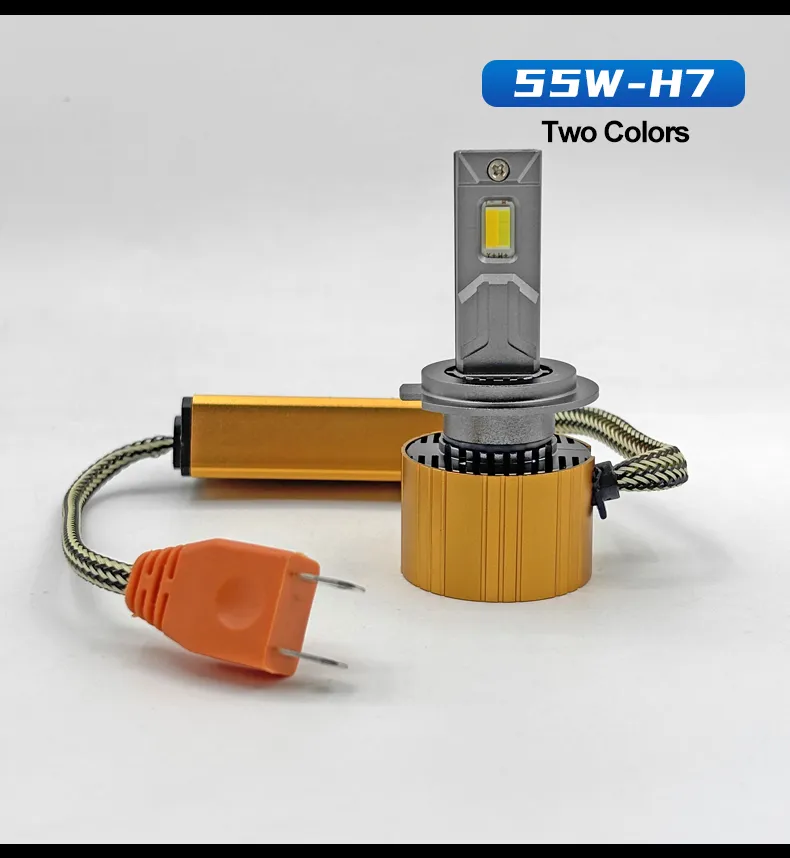 Sistema de Iluminação para Motocicletas com Farol LED de Duas Cores Poderoso H1 H4 H7 H11