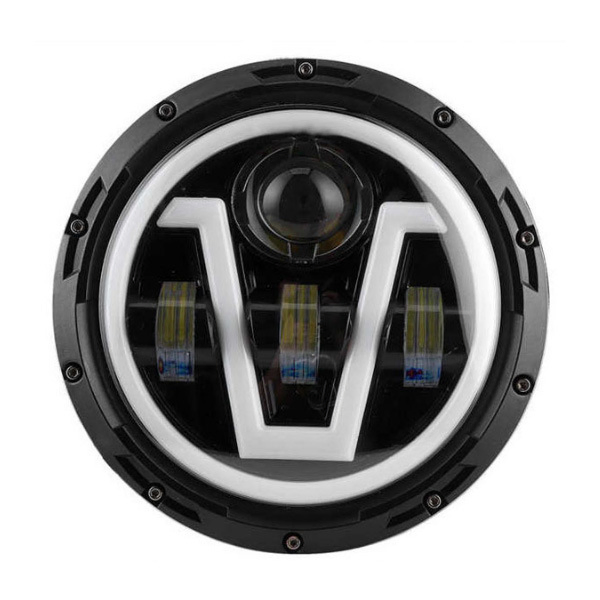 Lâmpada de Rocha off Road 7 Forma em V IP68 À prova d'água 12-24 Sistema de Iluminação para Motocicleta em Cor Branca DC