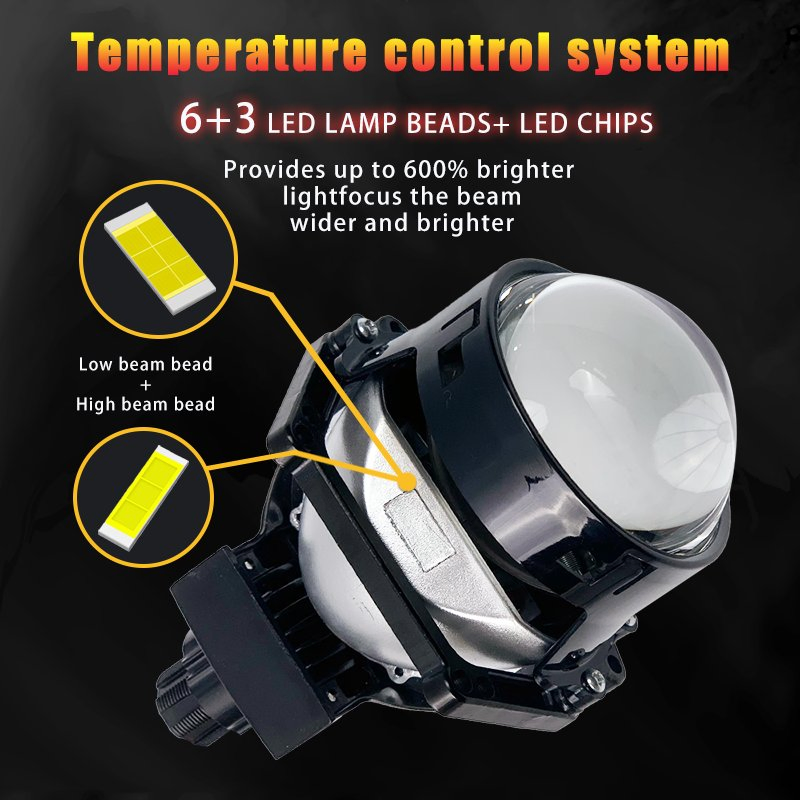 Auto Personalizado 2.5inch 3inch Melhores Lâmpadas Frontais Faróis LED Mais Brilhantes H7 Farol Adaptativo LED para BMW F10