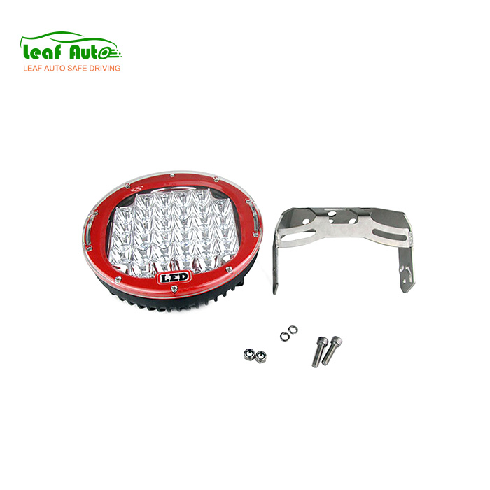 Luz LED 12V 24V Luz Redonda Offroad para Jeep Caminhão Veículo Vermelho/Preto 4X4 Acessórios 9inch 96W Luz de Direção LED