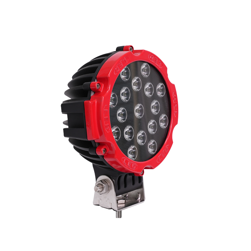 Venda Quente 7inch 51W (17PCS*3W) Epistar 12V Lâmpada de Trabalho LED Redonda para Veículo Comercial ATV SUV