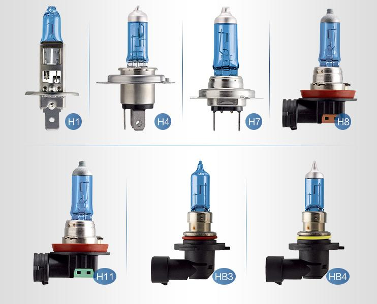 Fábrica H3 H4 H7 12V Lâmpada Halógena Super Branca Farol de Carro Lâmpada Halógena Automóveis &amp; Motocicletas Sistema de Iluminação Automotiva