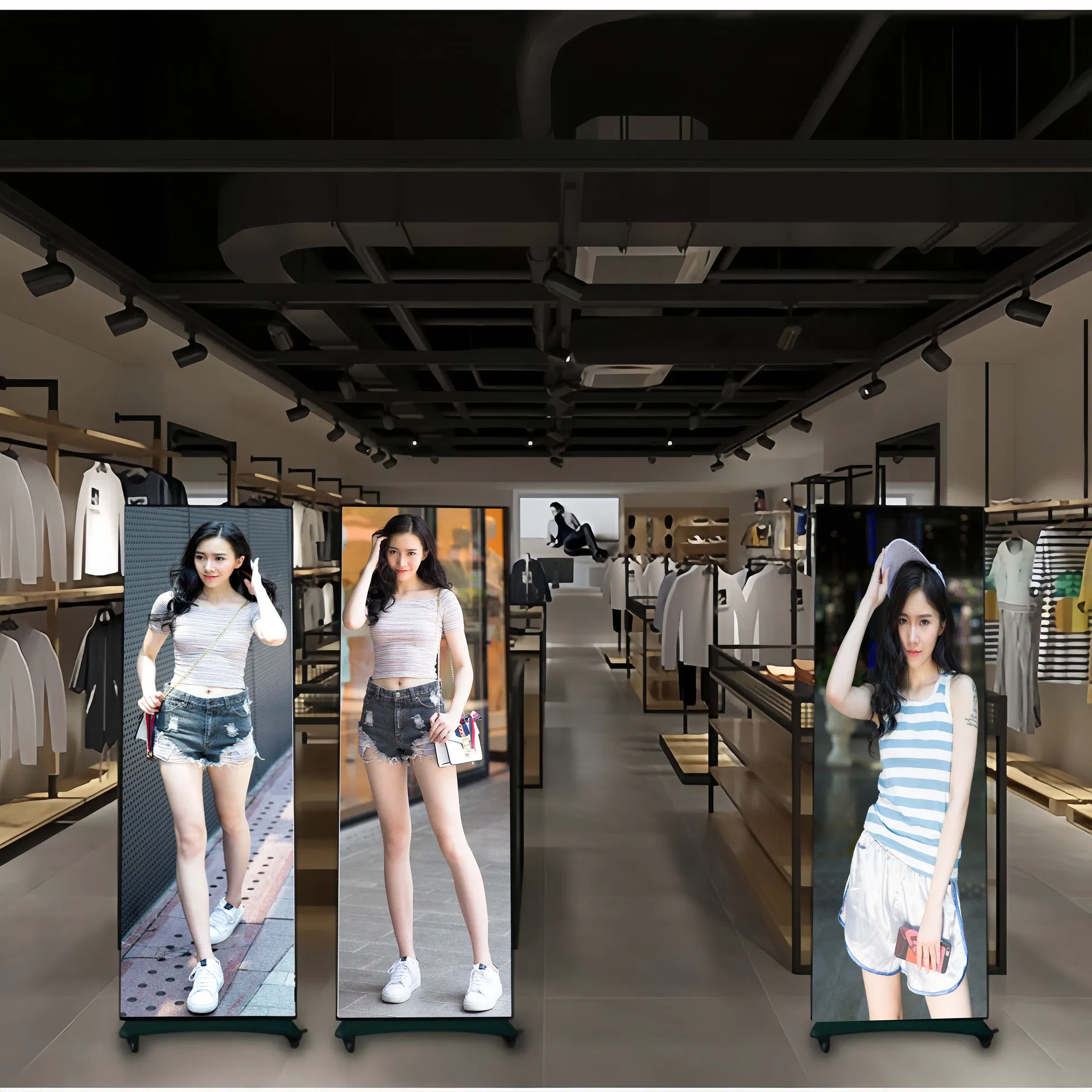Display LED inteligente sem fio de alta luminosidade para publicidade em lojas