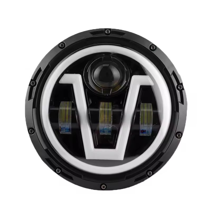 Lâmpada de Rocha off Road 7 Forma em V IP68 À prova d'água 12-24 Sistema de Iluminação para Motocicleta em Cor Branca DC