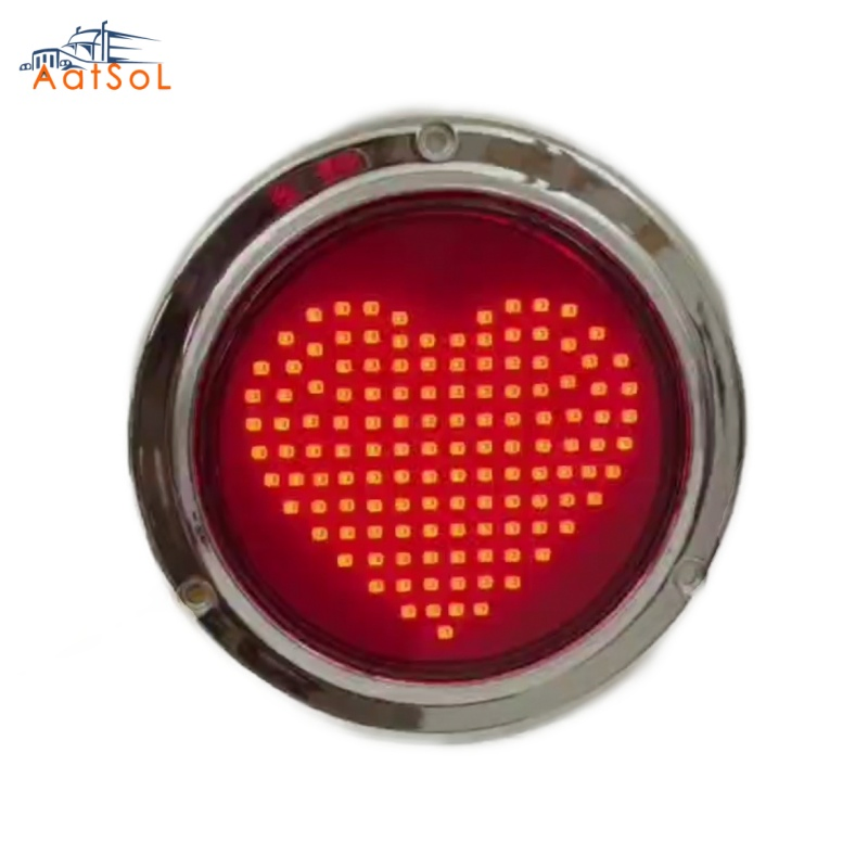 Luz de Marcador Lateral LED de Aço com Anel Cromado de Caminhão Personalizado 4 Polegada 129