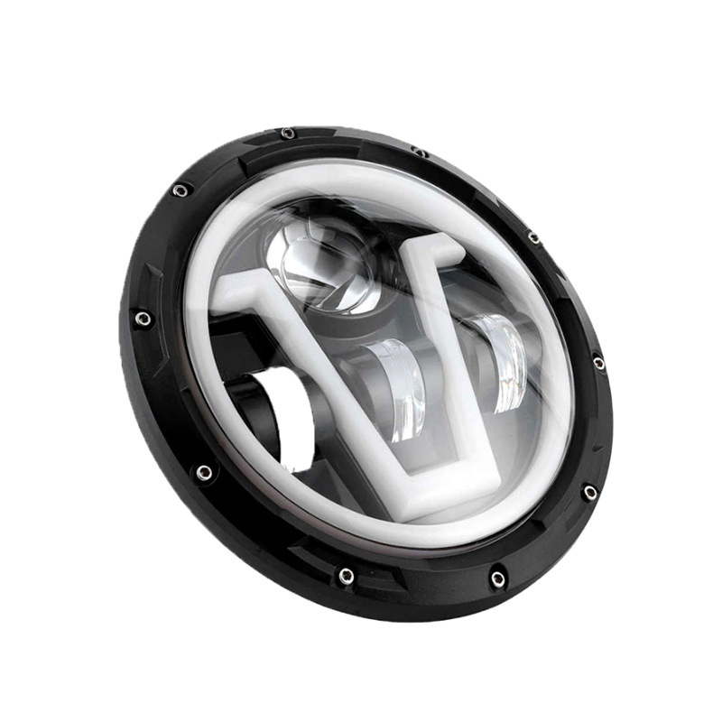 Lâmpada de Rocha off Road 7 Forma em V IP68 À prova d'água 12-24 Sistema de Iluminação para Motocicleta em Cor Branca DC