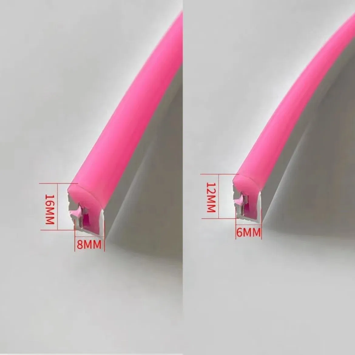 6*12mm/8*16mm 1cm/2.5cm Tubo de Neon Flexível LED Cortável para Automóveis e Decoração de Casa