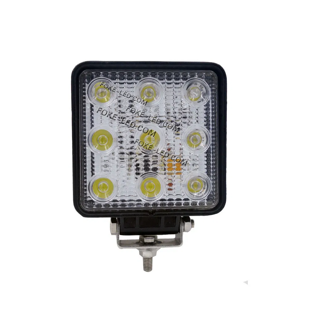 27W 4.6 Luzes LED de Veículos de Fábrica Chinesa de 1 Polegada com Feixe de Inundação e Ponto para Máquinas Pesadas