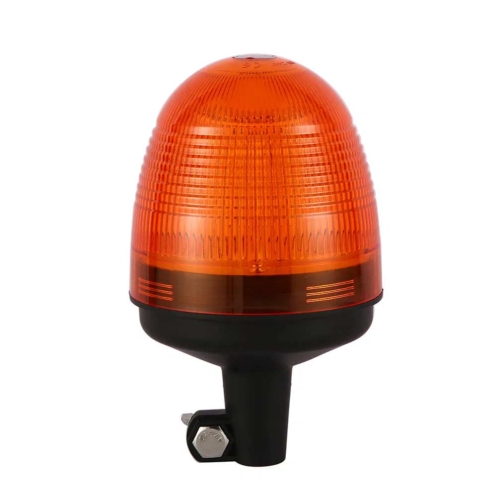 12V-24V Luz de Sinalização LED Âmbar de Emergência Estroboscópica para Caminhão Trator Empilhadeira Veículo Agrícola com Montagem Magnética em Tubo