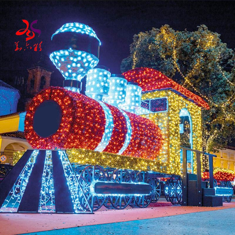 Luz de Motivo de Trem em LED para Uso Comercial ao Ar Livre Gigante
