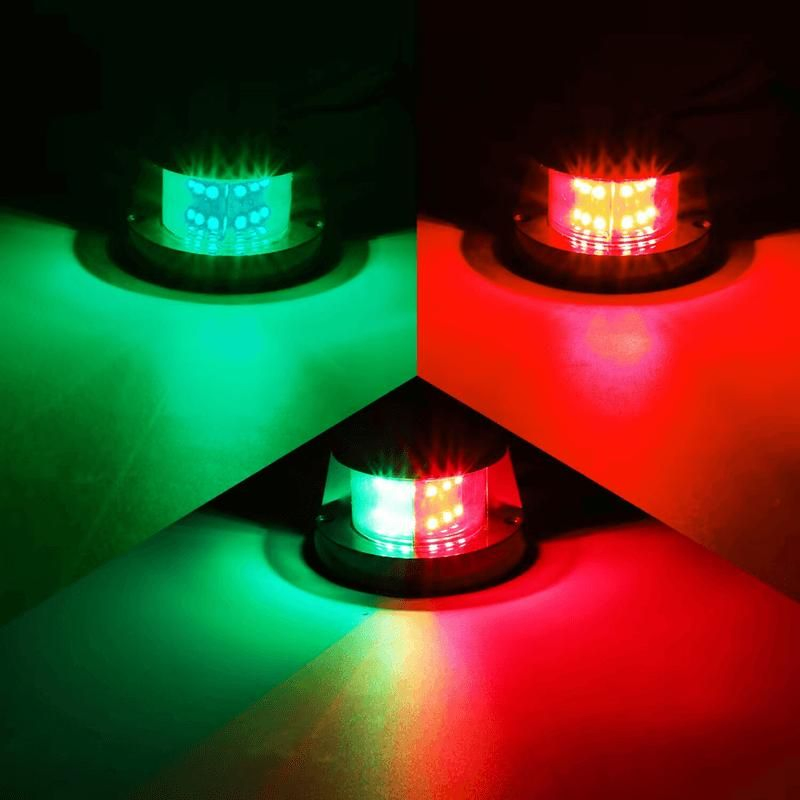 12V Luz de Sinalização Vermelha Verde à Prova d'Água para Iate Veleiro Luz LED Marinha