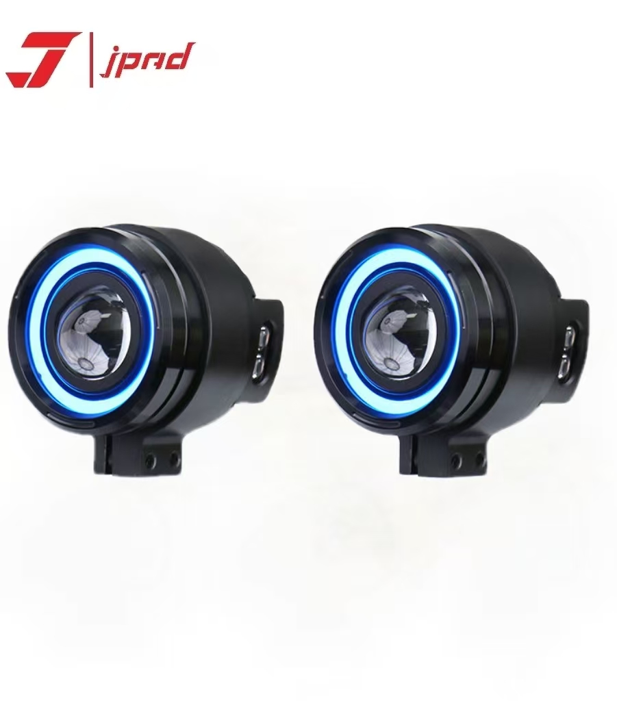 Jpad J1s Farol de LED para Motocicleta 6-Color Luz Auxiliar Halo Branca Amarela IP67 Acessórios para Motocicleta à Prova d'Água Sistema de Iluminação de Farol e Luz de Neblina