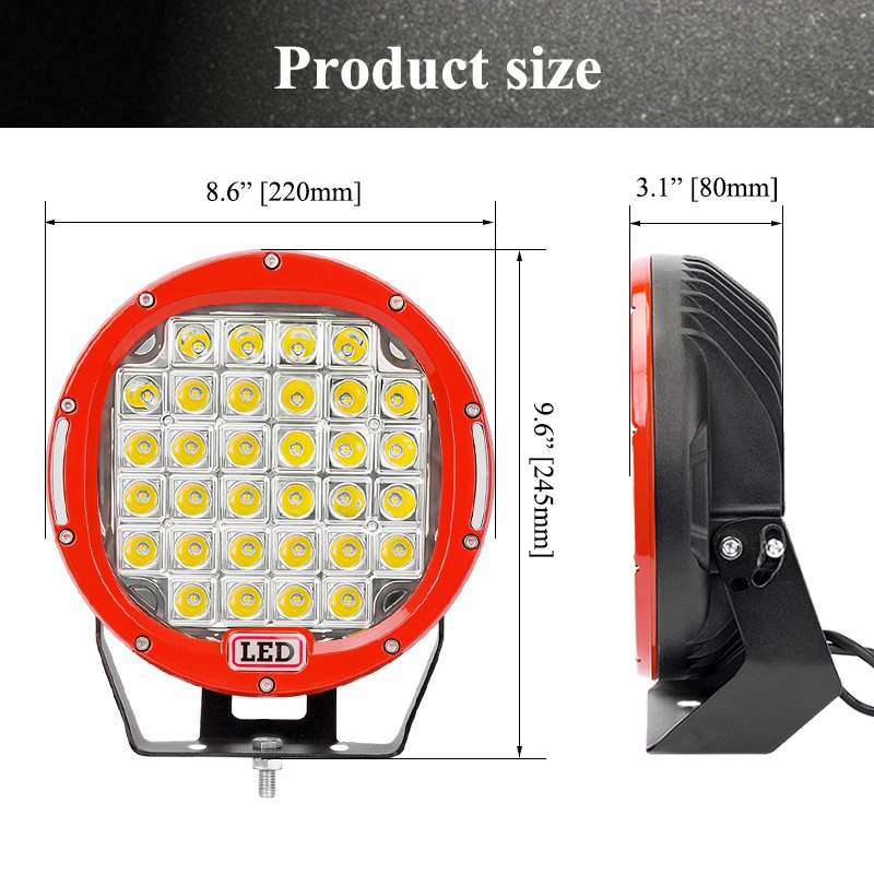 12V 24V 9inch Luz de Trabalho LED CREE com Feixe Redondo para Auto 4X4 Carro Offroad ATV, Fábrica de Iluminação Auxiliar para Caminhões Pesados ODM OEM à Venda por Atacado