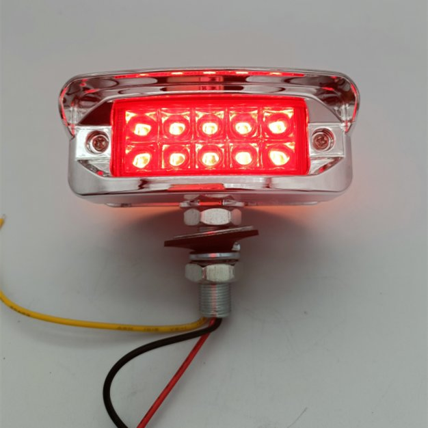 Lanterna Estroboscópica LED Vermelha Âmbar Dupla Face Luz Automotiva Universal para Caminhão